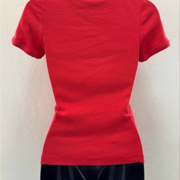 🍒Doen🍒Vivi Cotton Tee in Scarlett Size Small - Picture 8 of 11
